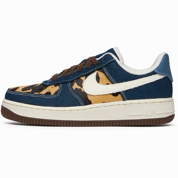 🐆👖 Nike Air Force 1 Low Cheetah Blue Denim 🐆👖 - Picture 2 of 3